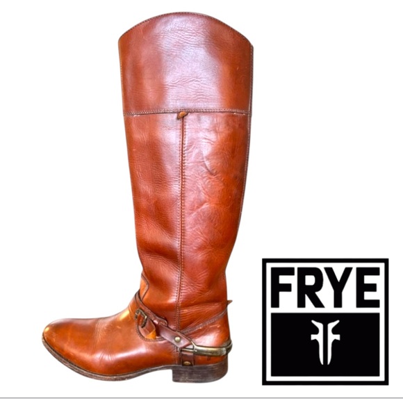Frye Shoes - FRYE | Flawed Beauty | Vintage Red Lindsay Plate Harness Boots - Size 8